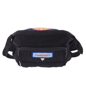 Gucci Cross Patch Belt Bag Black Nylon Body
